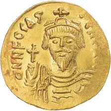 Phocas, Solidus, 606-607, Constantinople, Gold, AU(50-53), Sear:620
