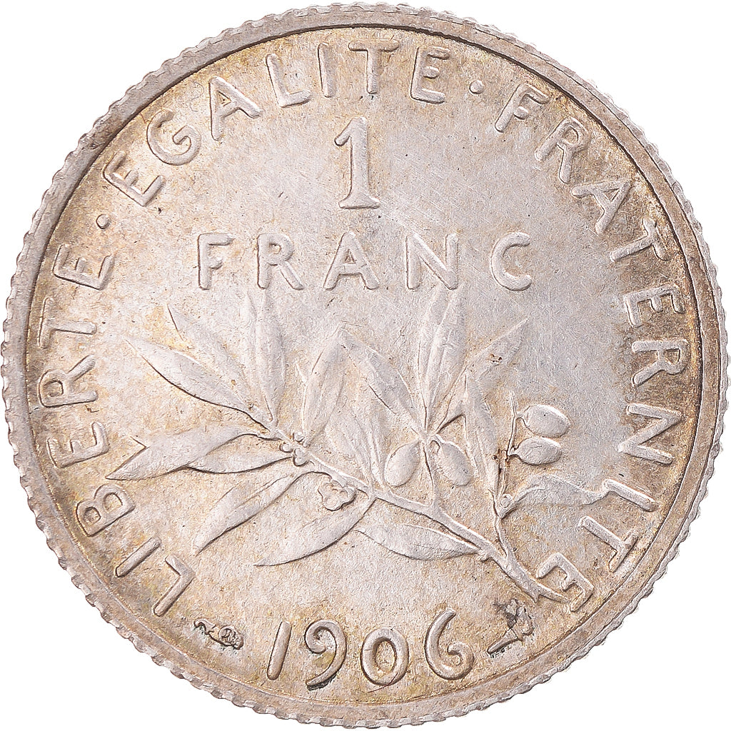 Münze, Frankreich, Semeuse, Franc, 1906, Paris, VZ, Silber, KM:844.1