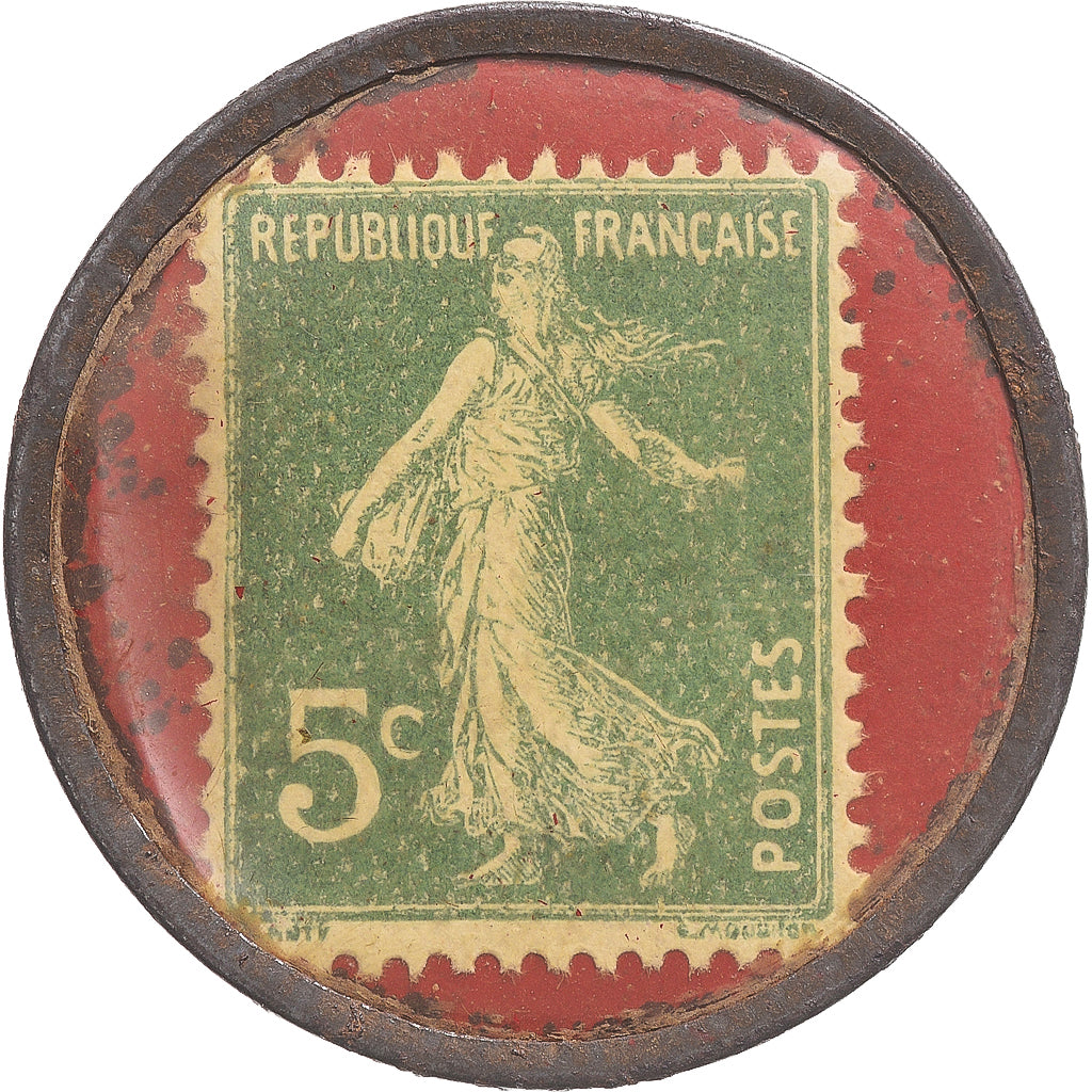 Coin, France, Chaussures André, Bordeaux, timbre-monnaie 5 centimes, VF(30-35)