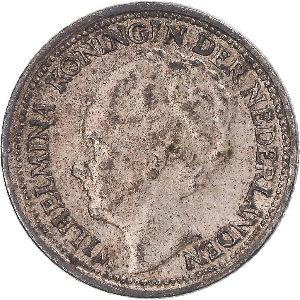 Monnaie, Pays-Bas, Wilhelmina I, 10 Cents, 1938, TB+, Argent, KM:163