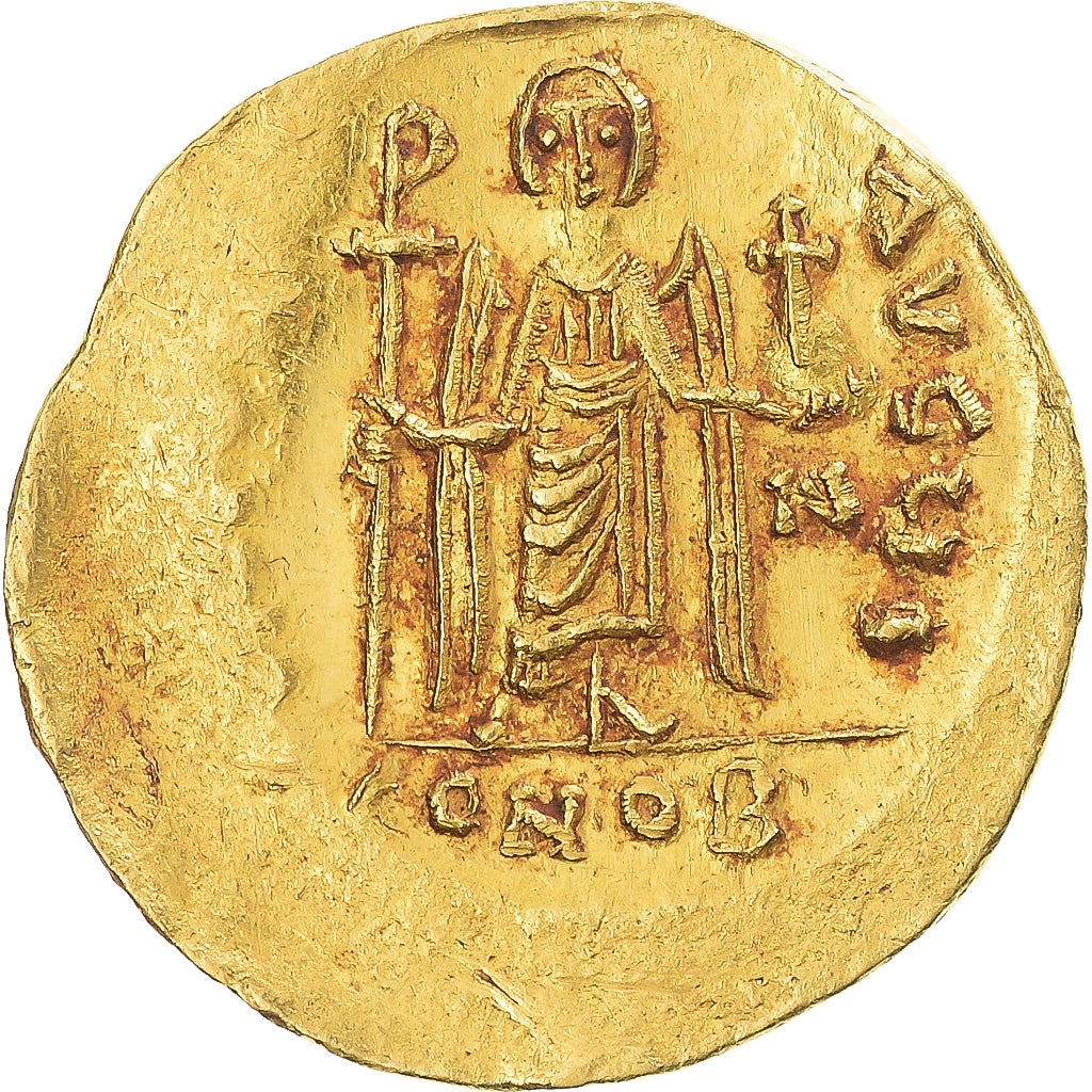 Phocas, Solidus, 602-610, Constantinople, Gold, AU(55-58), Sear:621