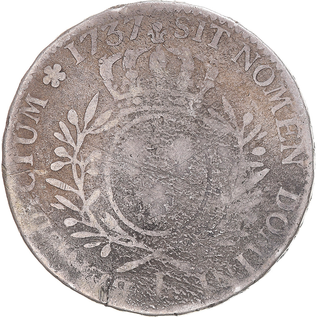 Munten, Frankrijk, Louis XV, 1/2 Ecu aux branches d'olivier, 1737, Bayonne, FR