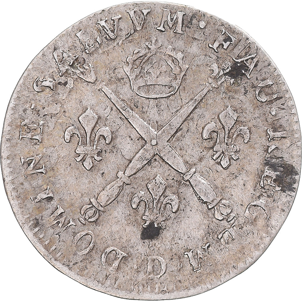 Munten, Frankrijk, Louis XIV, 5 Sols aux insignes, 1702, Lyon, réformé, ZF