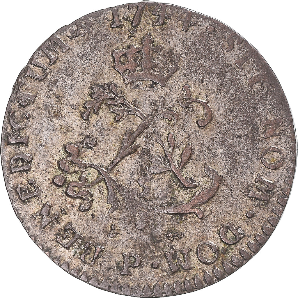 Munten, Frankrijk, Louis XV, 2 Sols, 1744, Dijon, ZF, Billon, KM:500.16