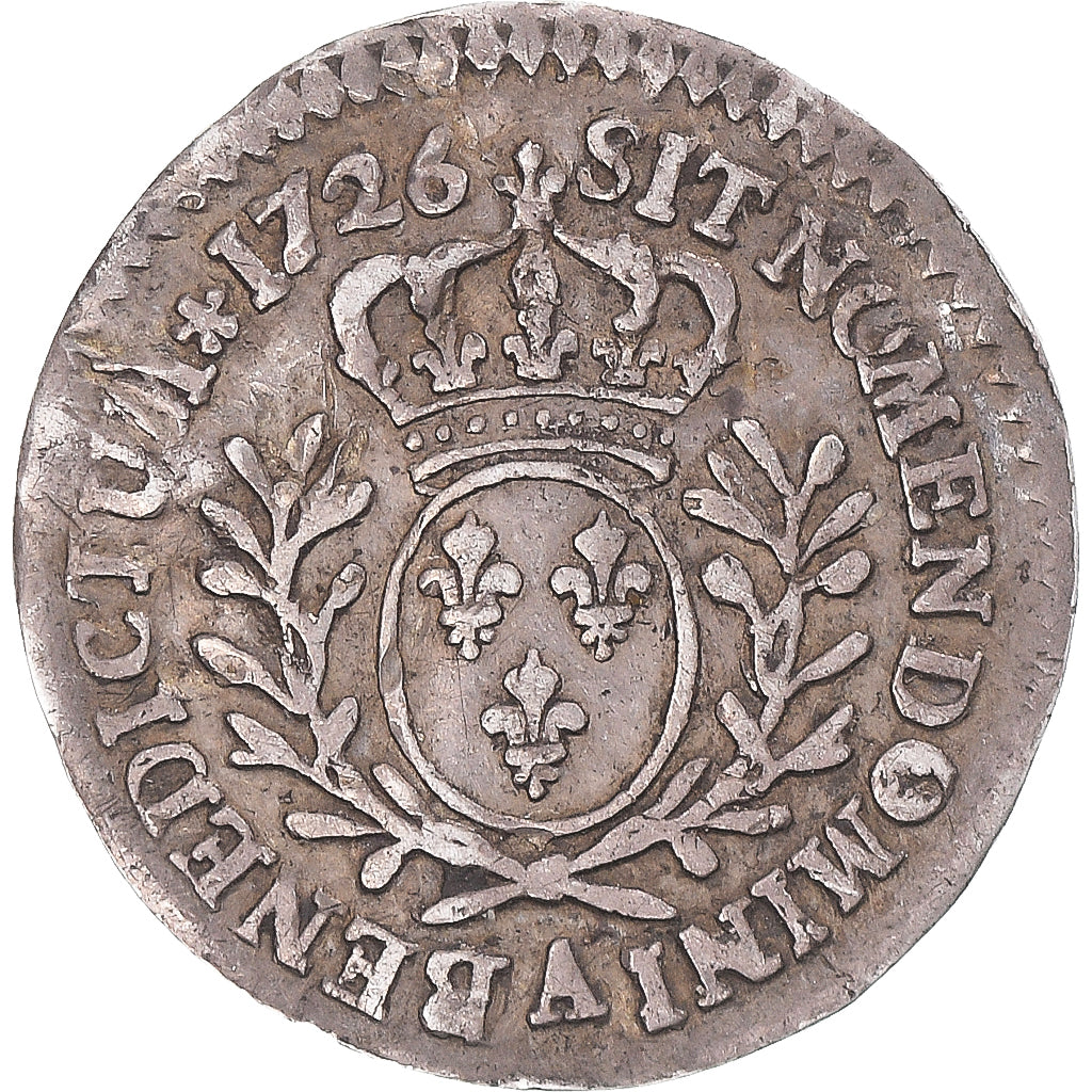 Munten, Frankrijk, Louis XV, 1/20 Ecu aux branches d'olivier, 1726, Paris, FR