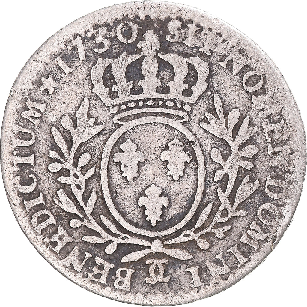 Munten, Frankrijk, Louis XV, 1/10 Écu aux branches d'olivier, 1730, Besançon