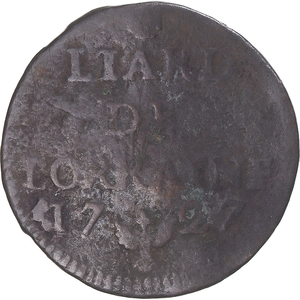 Coin, German States, LORRAINE, Leopold Joseph, Liard, 1727, Nancy, F(12-15)