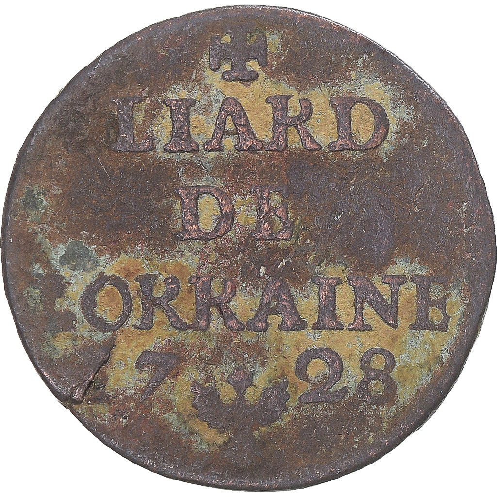 Münze, Deutsch Staaten, LORRAINE, Leopold Joseph, Liard, 1728, Nancy, SGE+