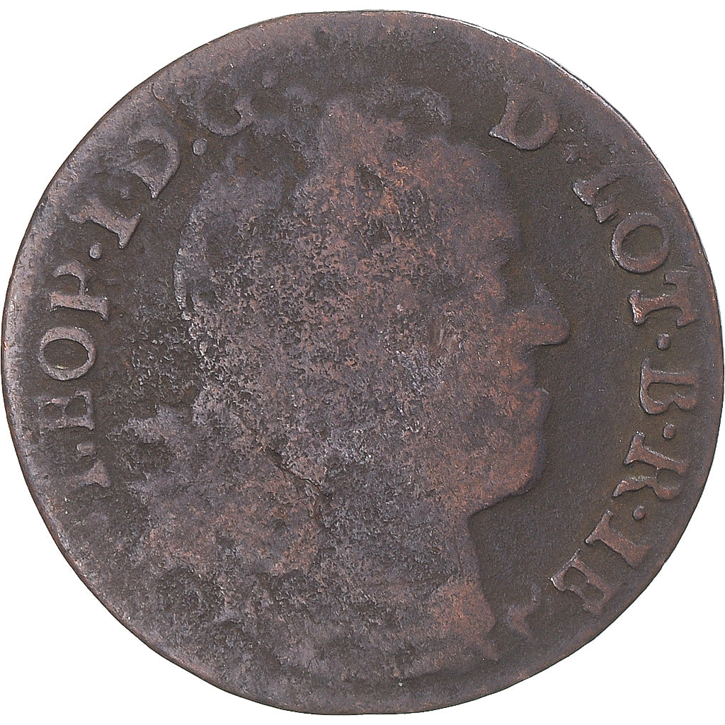 Moeda, Estados Alemães, LORRAINE, Leopold Joseph, Liard, 1728, Nancy