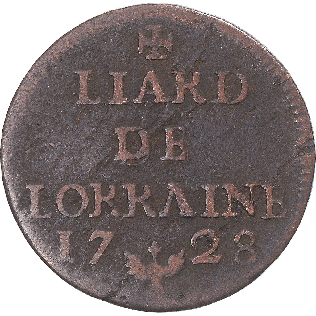 Moeda, Estados Alemães, LORRAINE, Leopold Joseph, Liard, 1728, Nancy