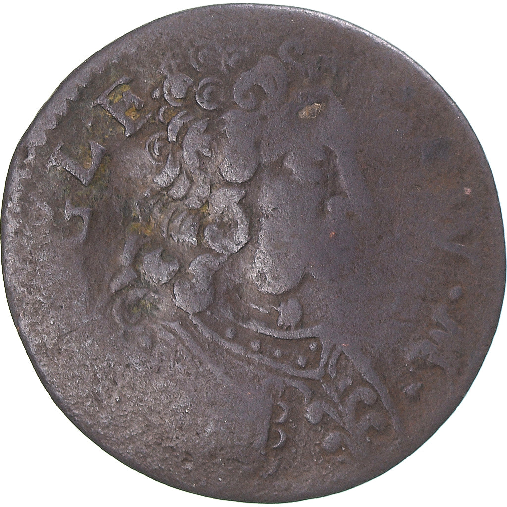 Munten, Frankrijk, comté de Montbéliard, Léopold Eberhard, Liard, 1710