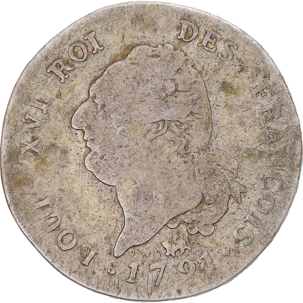 Münze, Frankreich, Louis XVI, 30 sols françois, 1791 / AN 3, Paris, S, Silber