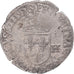 Moeda, França, Henri IV, Douzain aux deux H, 1595, Rouen, VF(30-35), Lingote