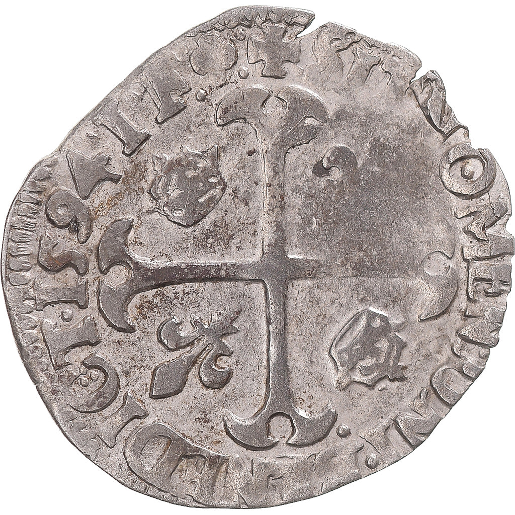 Münze, Frankreich, Henri IV, Douzain aux deux H, 1594, Lyon, S+, Billon