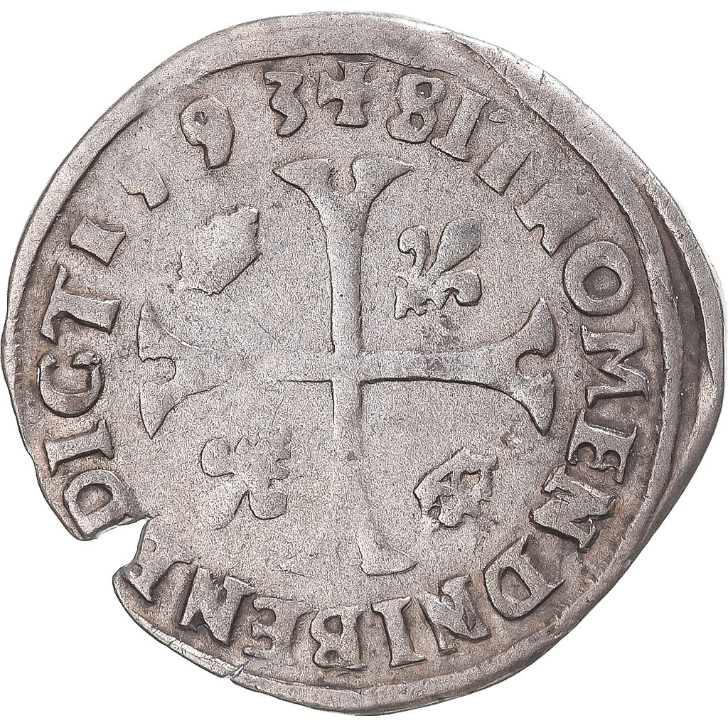 Moeda, França, Henri IV, Douzain aux 2 H couronnés, 1593, Clermont, EF(40-45)