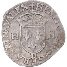 Coin, France, Henri IV, Douzain aux deux H, 1595, Lyon, EF(40-45), Billon