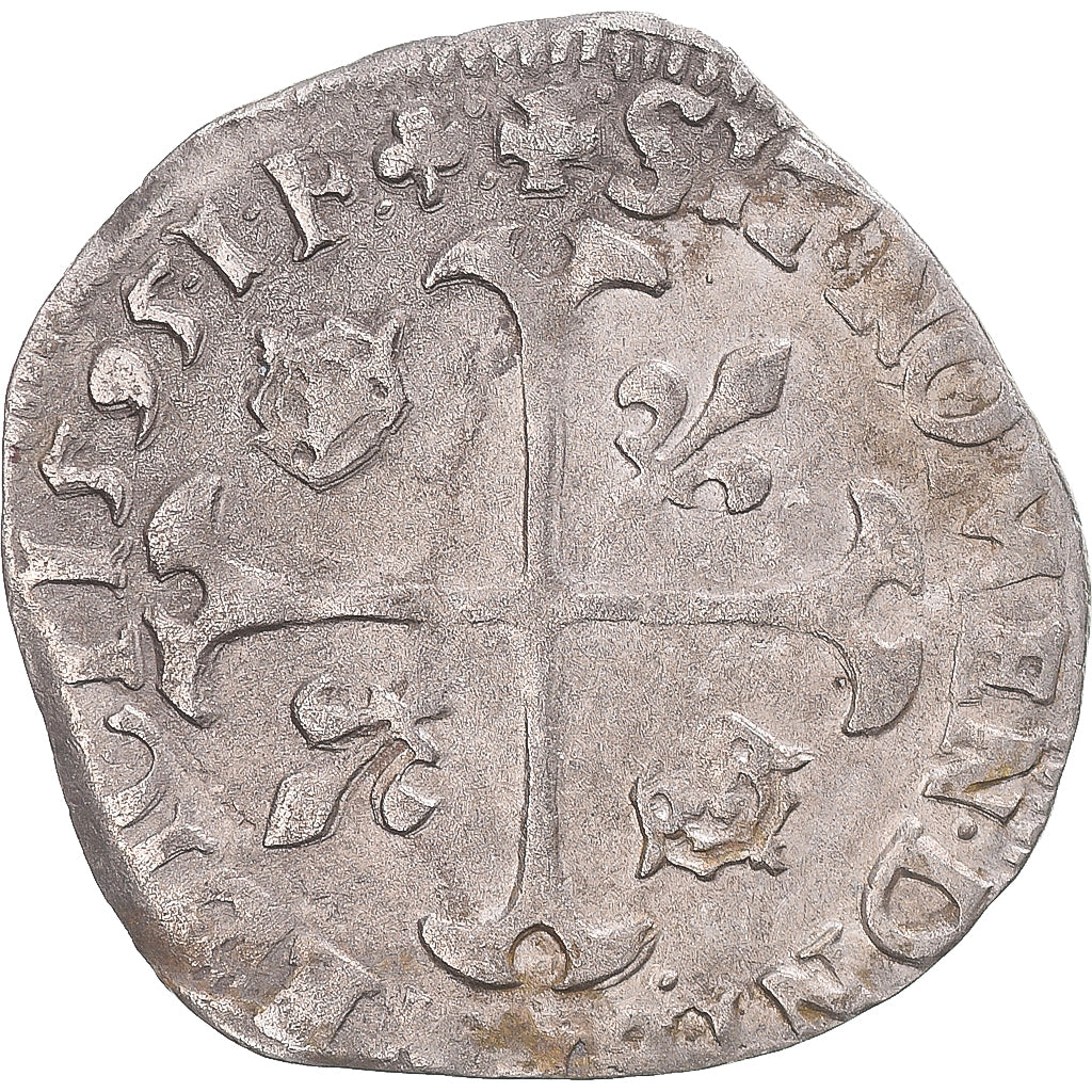 Coin, France, Henri IV, Douzain aux deux H, 1595, Lyon, EF(40-45), Billon
