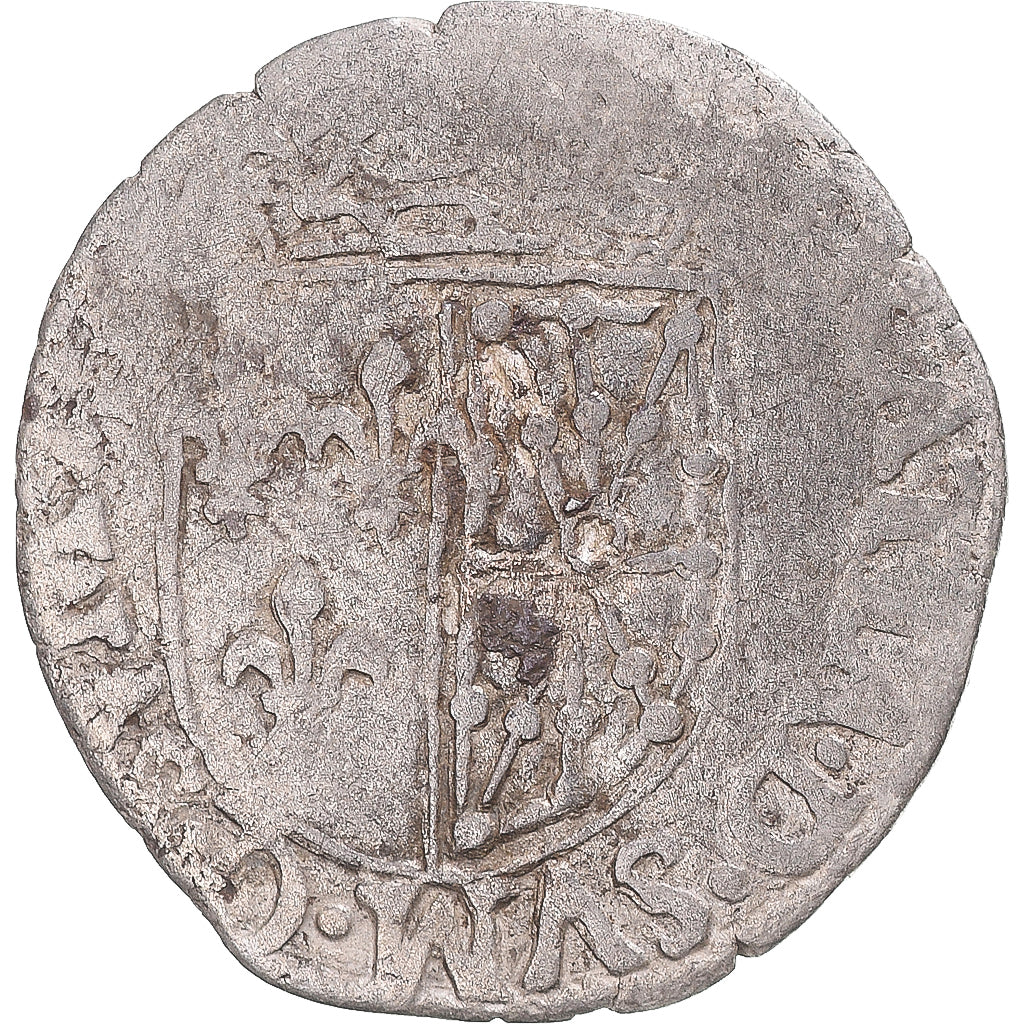 Moeda, França, Henri IV, Douzain de Navarre, Saint-Palais, VF(30-35), Lingote