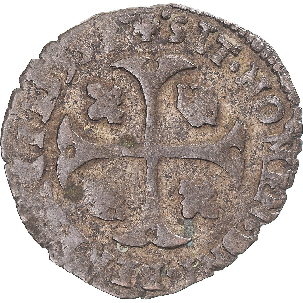 Münze, Frankreich, Henri IV, Douzain aux deux H, 1593, Montpellier, S+, Billon