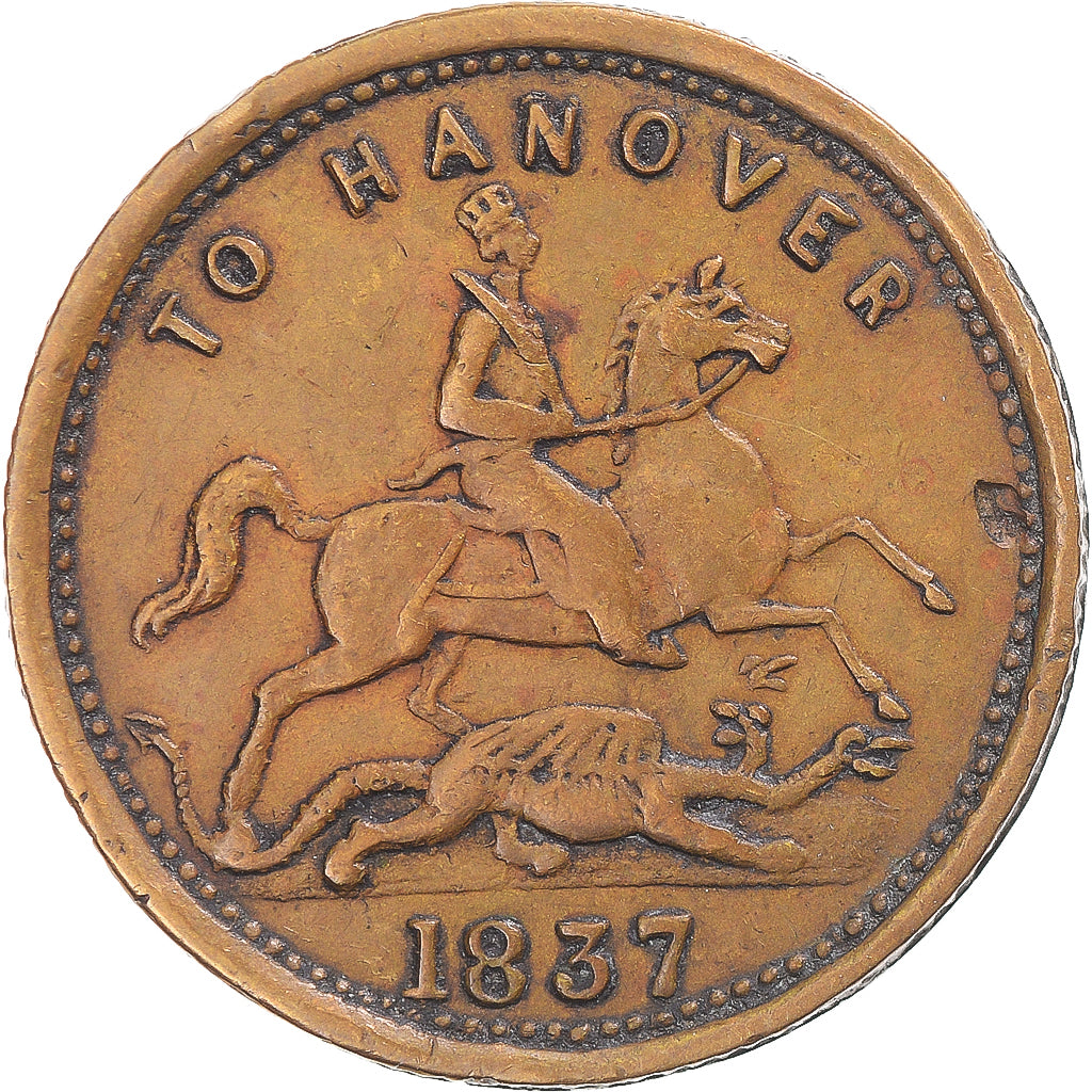 United Kingdom, Cumberland Jack Token, Victoria, 1837, EF(40-45), Copper