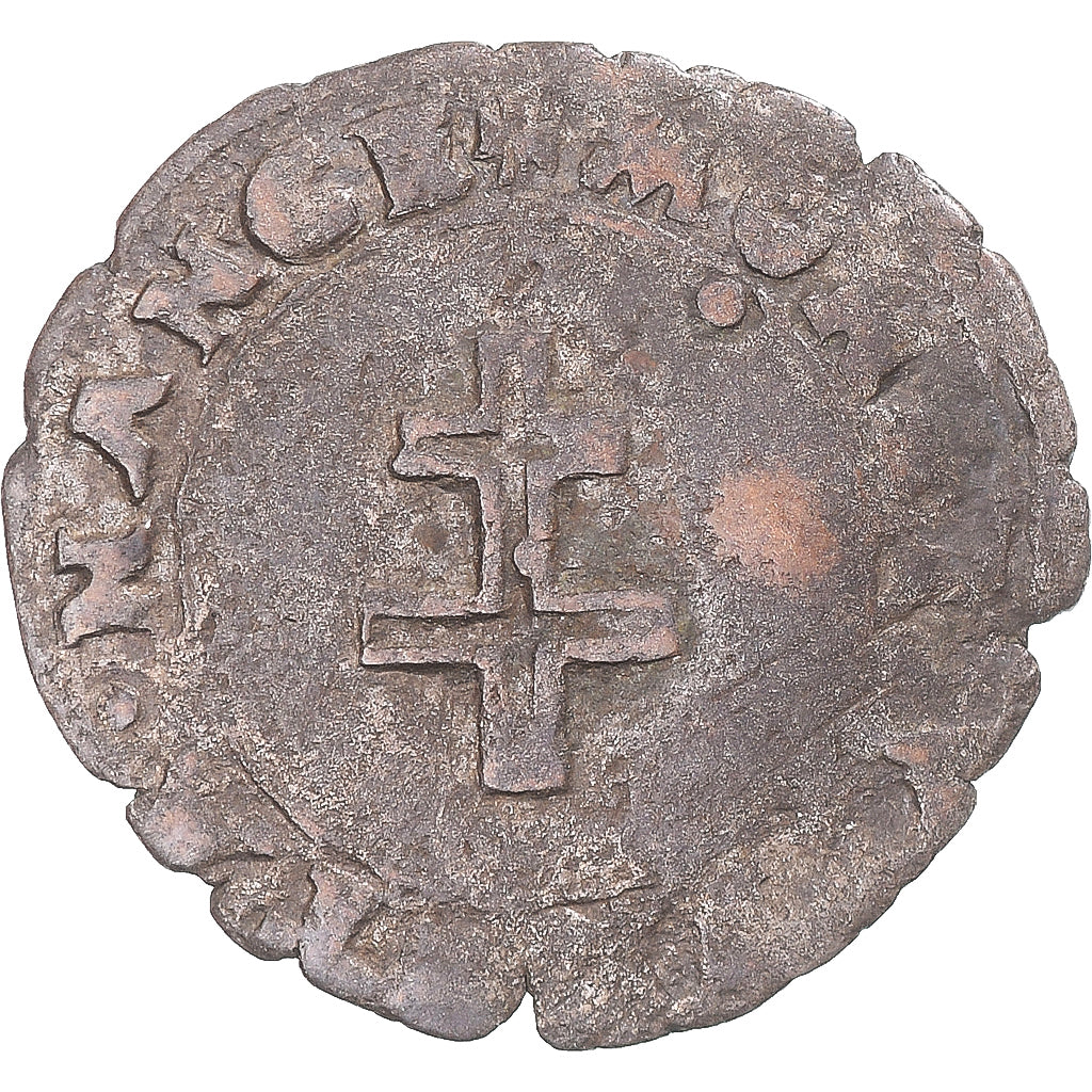 Moeda, França, LORRAINE, Charles III, 1/2 sol carolus, 1575-1581, Nancy