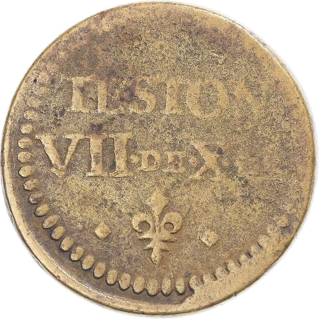 France, Poids monétaire pour le teston, Henri III, TTB, Laiton