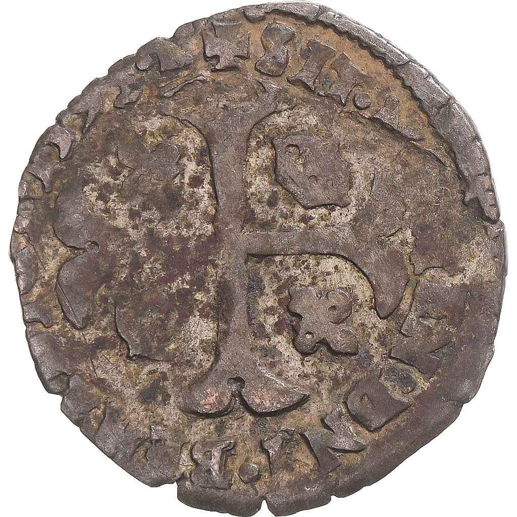 Münze, Frankreich, Henri IV, Douzain aux deux H, 1592, S, Billon, Gadoury:552