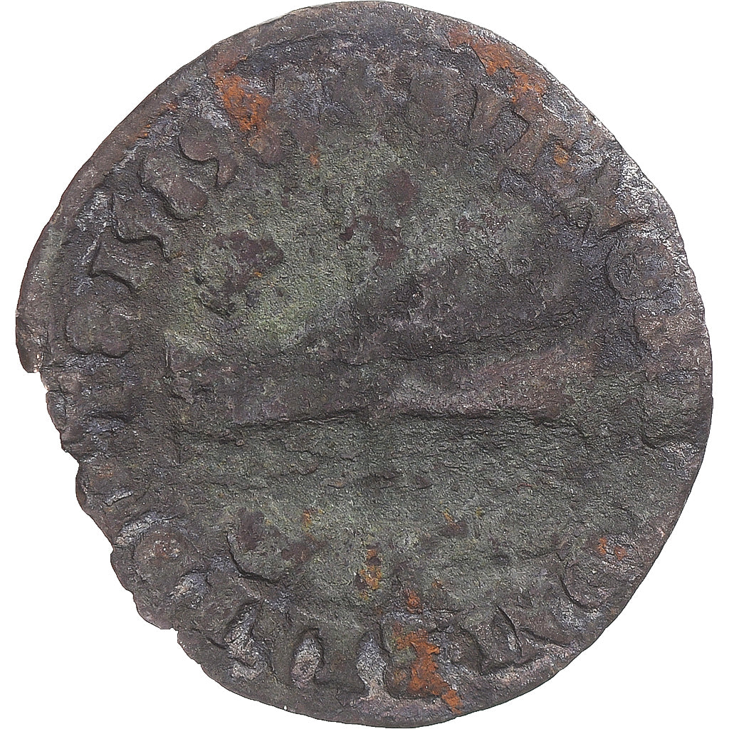 Coin, France, Henri III, Douzain aux deux H, 1589, Toulouse, VF(20-25), Billon