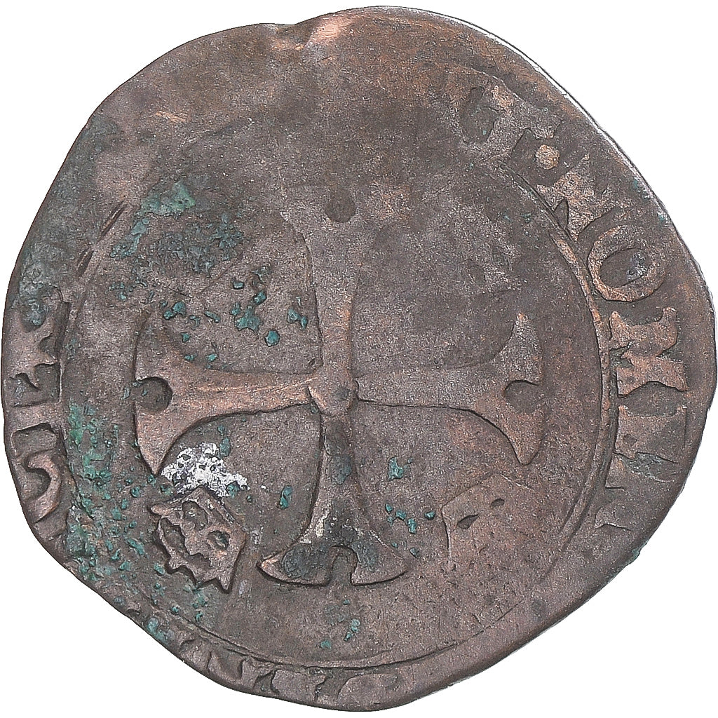 Moeda, França, Henri IV, Douzain aux deux H, F(12-15), Lingote, Gadoury:551