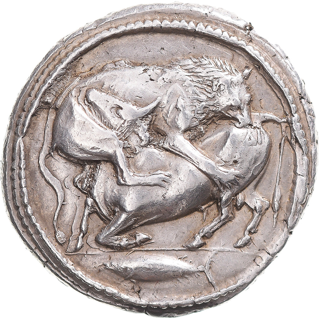 Macedonia, Tetradrachm, ca. 470-430 BC, Akanthos, Argento, BB, HGC:3.1-385