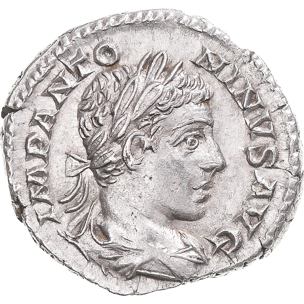 Moneta, Elagabalus, Denarius, 218-222, Rome, AU(50-53), Srebro, RIC:130