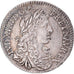 Francia, Antilles ou Canada, Louis XIV, 5 Sols, 1670, Paris, Plata, MBC+