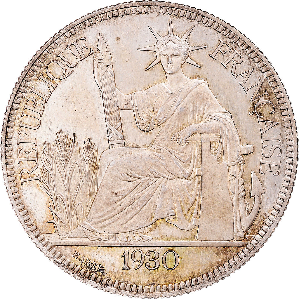 Französisch Indochina, Piastre, 1930, Paris, Essai uniface, Silvered bronze