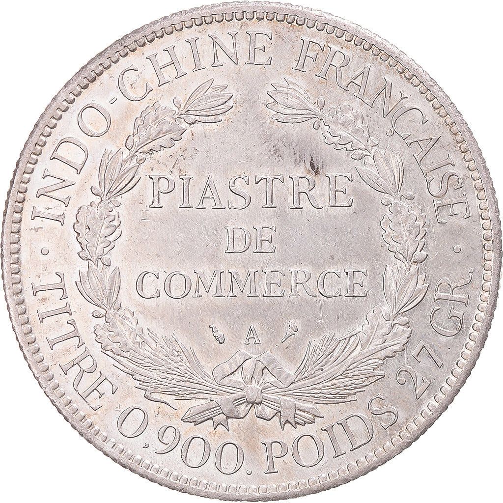 Coin, FRENCH INDO-CHINA, Piastre, 1907, Paris, AU(55-58), Silver, KM:5a.1