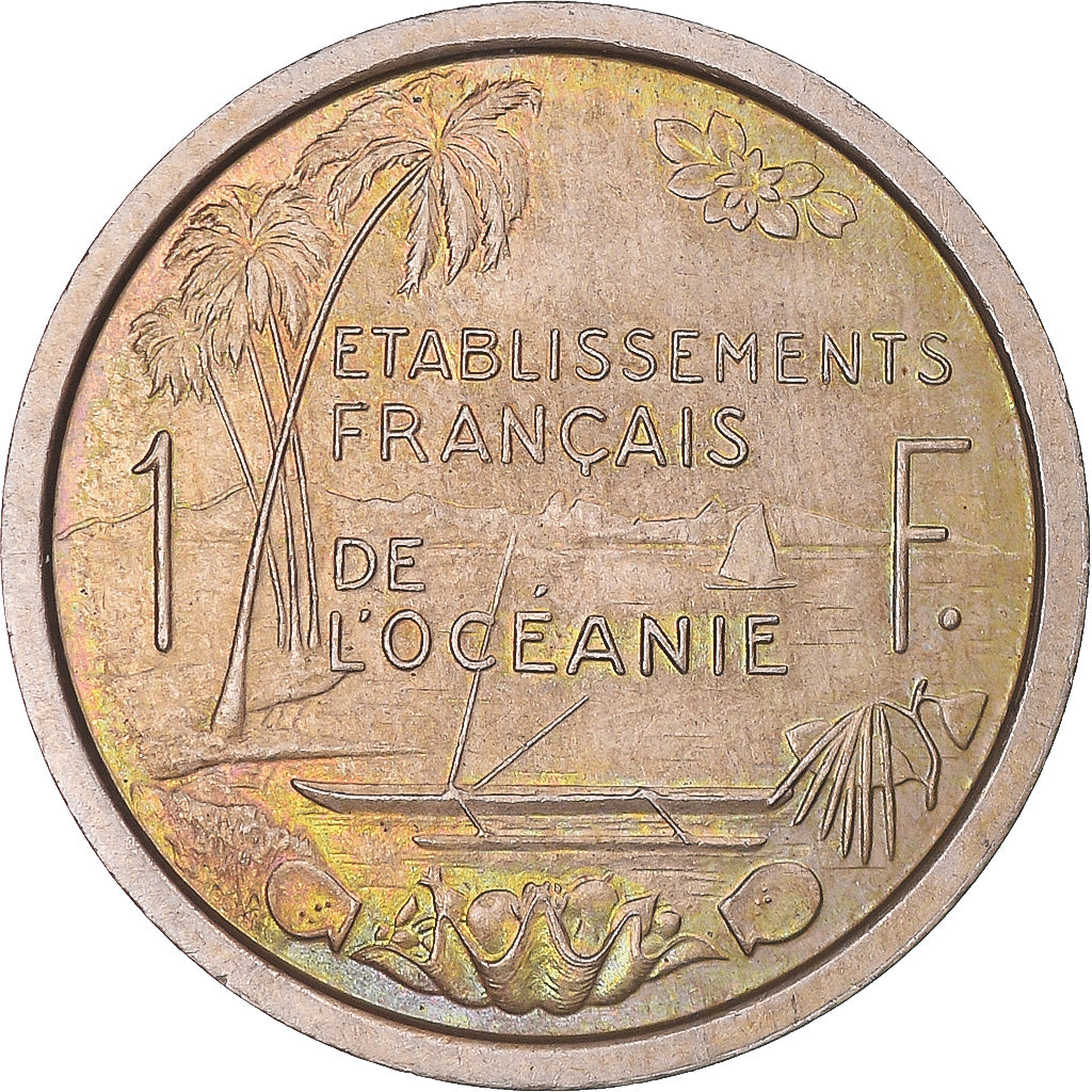 Coin, FRENCH OCEANIA, Franc, 1949, Paris, ESSAI, MS(63), Copper-nickel, KM:E8