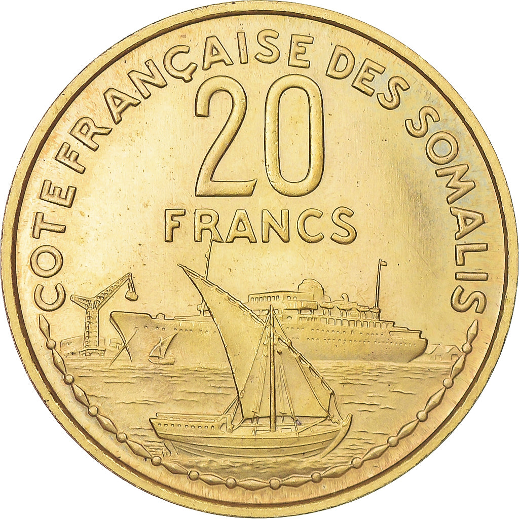 Moneta, Costa francese dei somali, 20 Francs, 1952, Paris, ESSAI, SPL