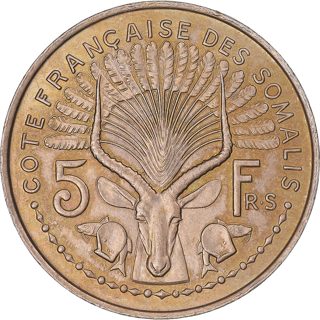 Coin, French Somaliland, 5 Francs, 1948, Paris, ESSAI, AU(55-58), Copper-nickel
