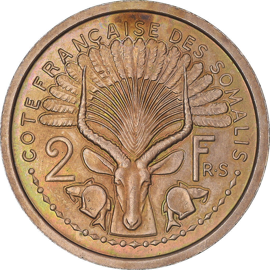 Coin, French Somaliland, 2 Francs, 1948, Paris, ESSAI, MS(63), Copper-nickel