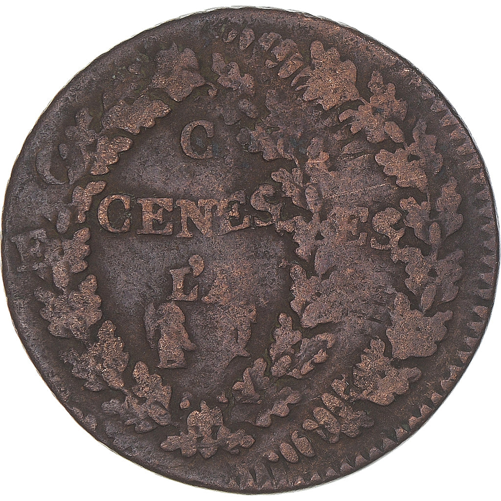 Coin, France, Dupré, 5 Centimes, Paris, Double struck, VF(20-25), Copper