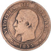 Moneta, Francia, Napoleon III, 10 Centimes, 1855, Paris, MB, Rame, Gadoury:248