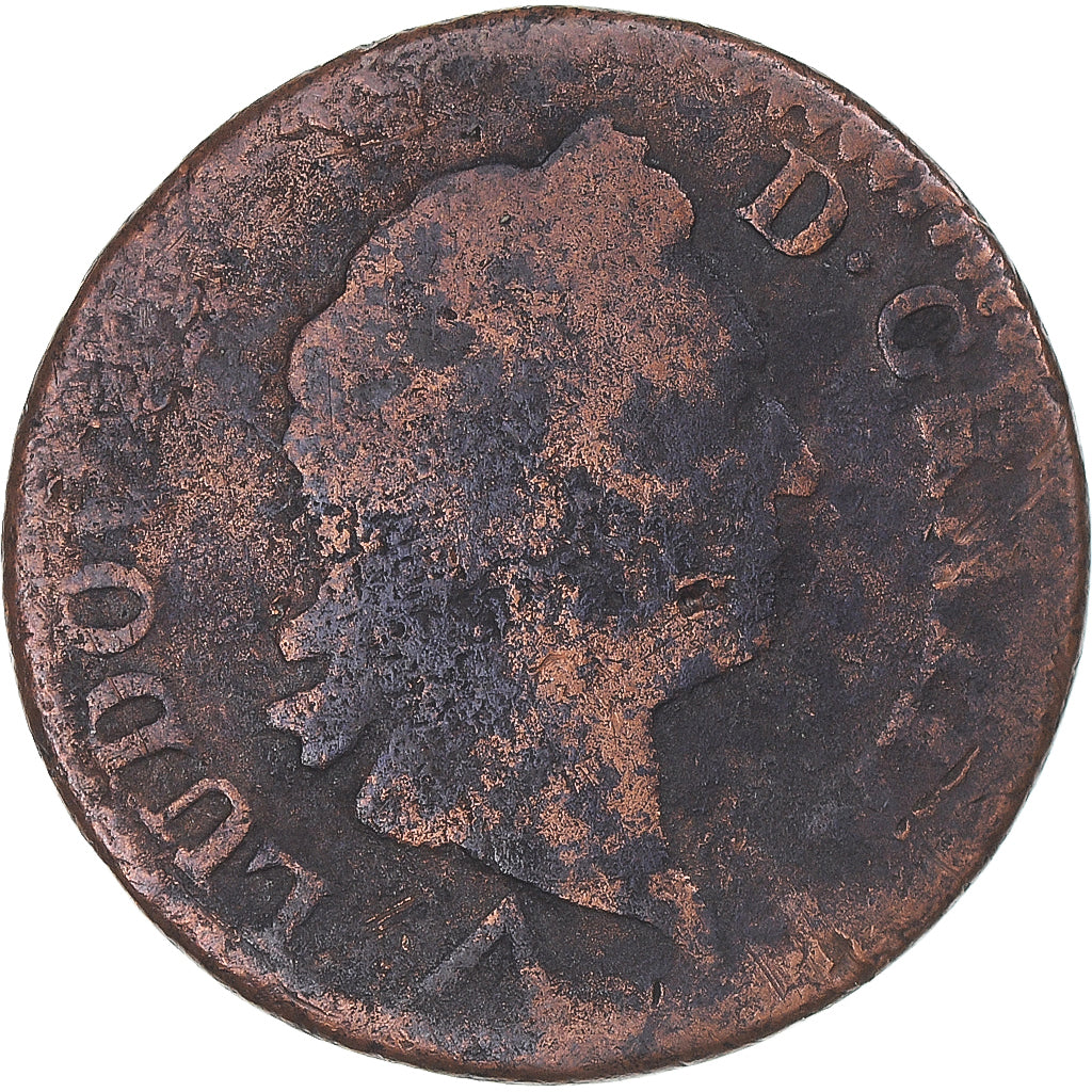 Munten, Frankrijk, Louis XV, Sol à la vieille tête, Sol, 1773, Lille, ZG+