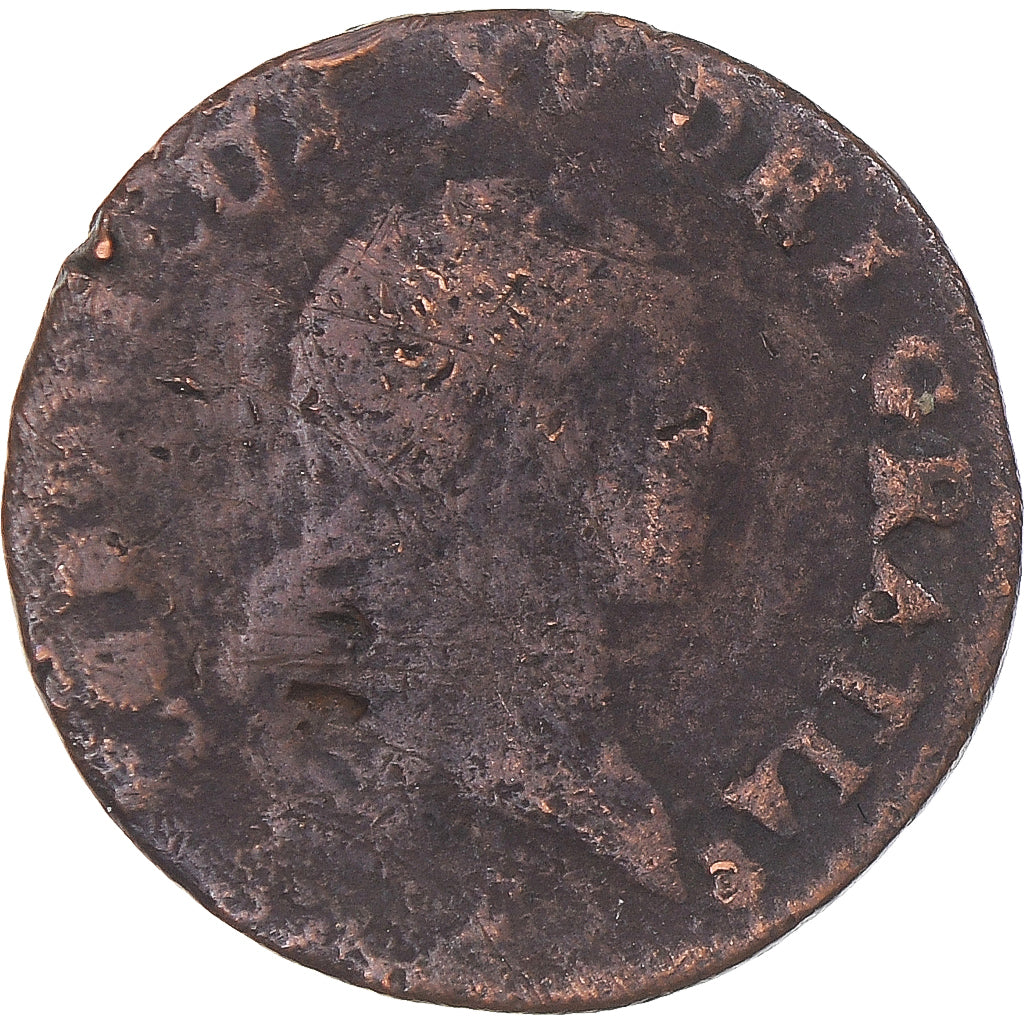 Munten, Frankrijk, Louis XV, Liard au buste enfantin, 1721, Reims, FR, Koper