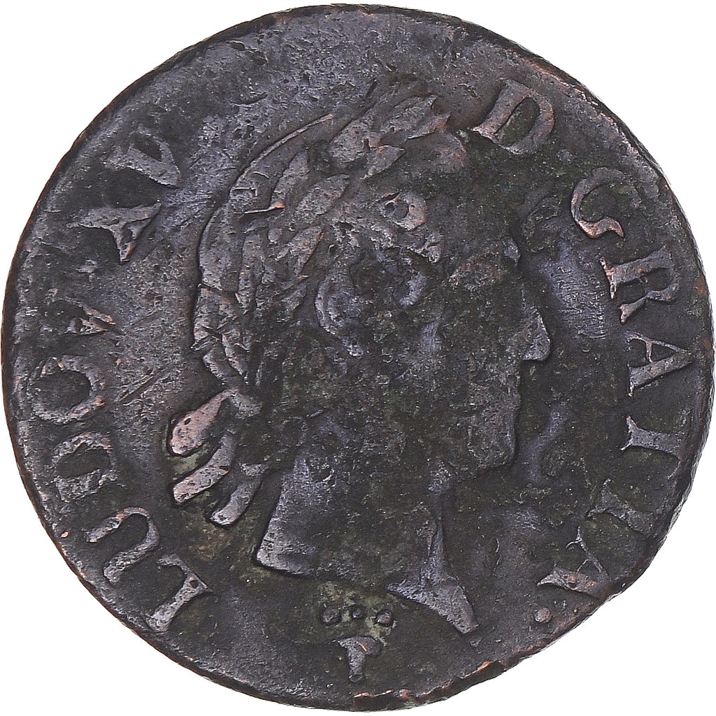 Munten, Frankrijk, Louis XV, Liard à la Vieille Tête, 1770, Reims, FR+, Koper