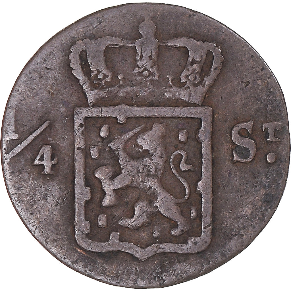Moneda, INDIAS ORIENTALES HOLANDESAS, SUMATRA, ISLAND OF, 1/4 Stuiver, 1826