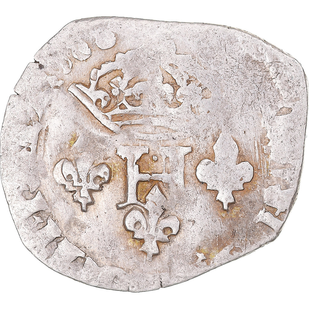 Moneta, Francia, Henri III, Double Sol Parisis, 1588 (?), MB, Argento