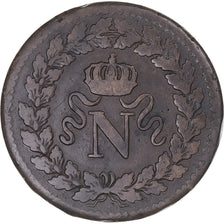 Moneta, Francja, Napoleon I, Decime, 1814, Strasbourg, VF(30-35), Brązowy