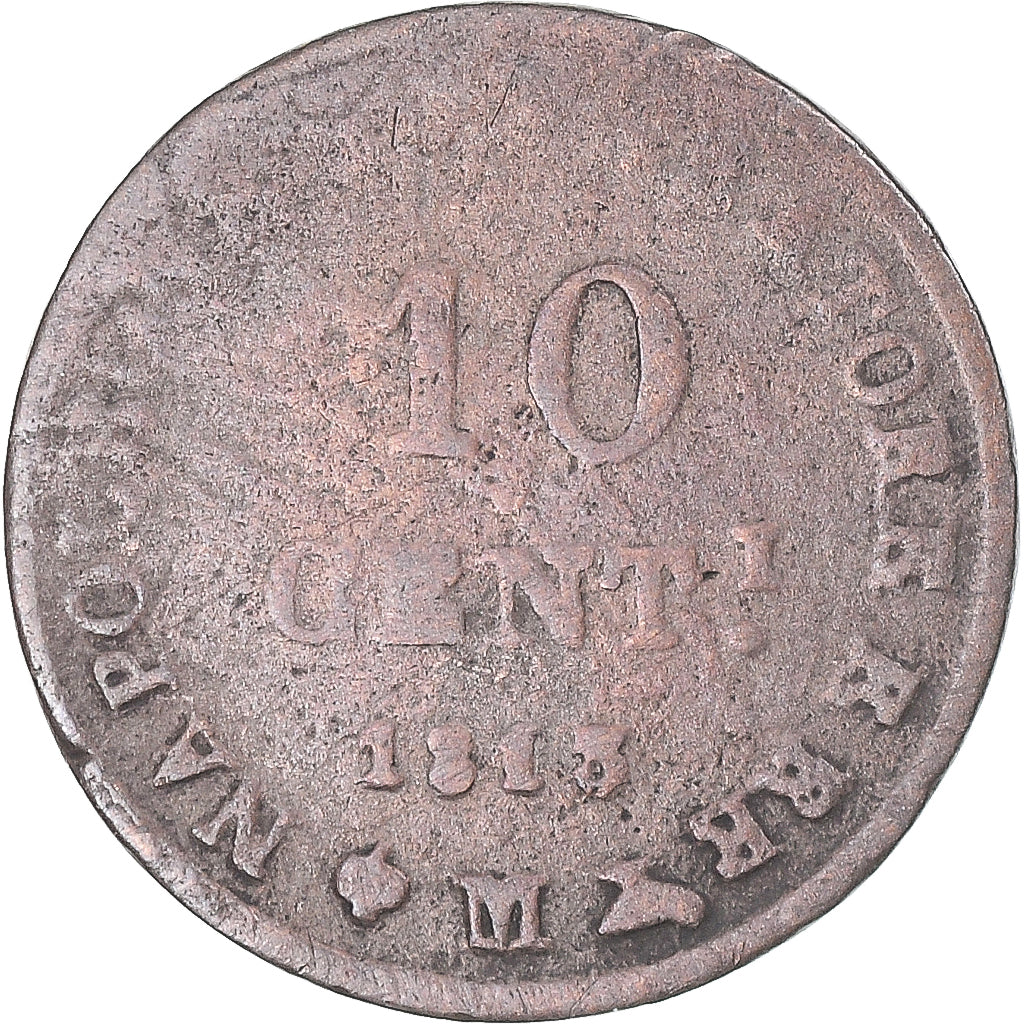 Moneta, DEPARTAMENTY WŁOSKIE, KINGDOM OF NAPOLEON, Napoleon I, 10 Centesimi