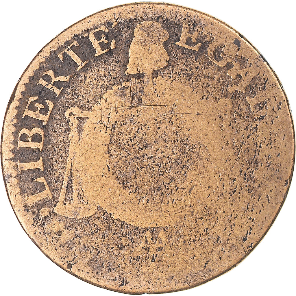 Münze, Frankreich, Louis XVI, Sol aux balances françoise, AN II, Metz, SGE+