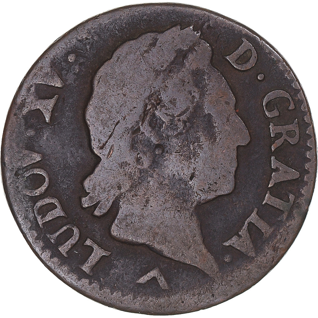 Munten, Frankrijk, Louis XV, 1/2 Sol, 1771, Lille, FR, Koper, KM:544.11