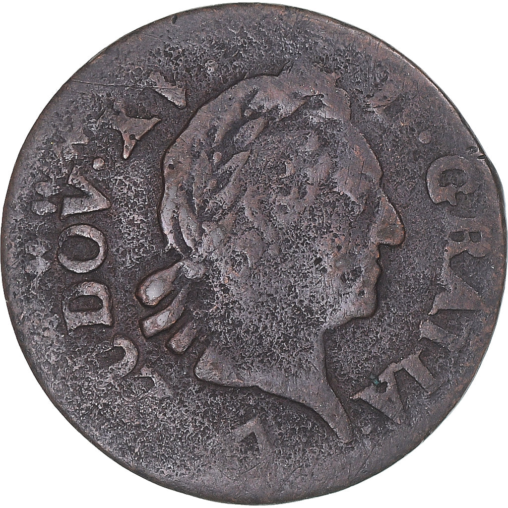 Munten, Frankrijk, Louis XV, Liard, 1774, Lille, FR, Koper, KM:543.11